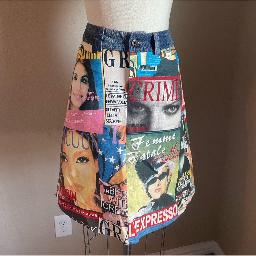 Dolce and Gabbana vintage magazine print skirt